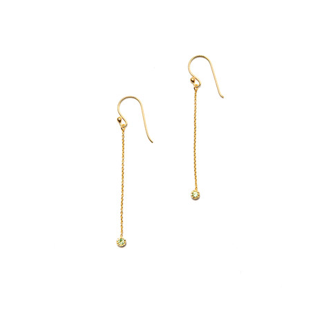 Gold Mix and Match Peridot Earrings (Small 1.35")