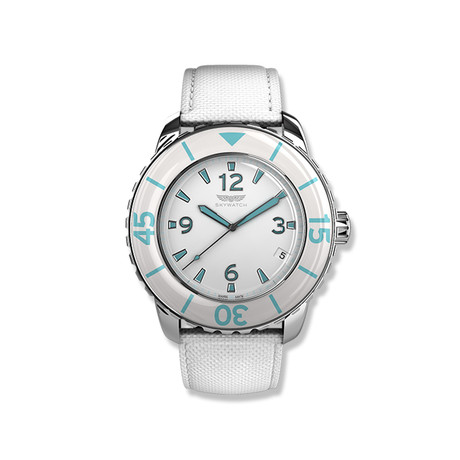 Women's 38mm 3-Hand Watch // Stainless Steel, White & Blue