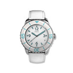 Women's 38mm 3-Hand Watch // Stainless Steel, White & Blue