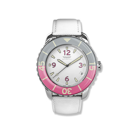 Women's 38mm 3-Hand Watch // Stainless Steel, Pink & Grey