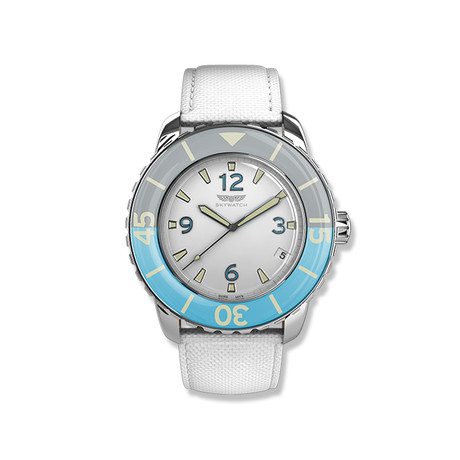 Women's 38mm 3-Hand Watch // Stainless Steel, Blue & Grey
