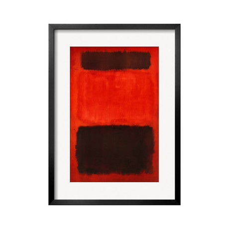 Mark Rothko // Brown and Black in Reds (White Mat)