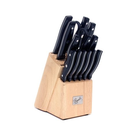 Emeril 17 Piece Knife Set With Wood Block Holder for Sale in Fort