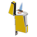 Lotus Apollo Twin Flame Torch Lighter (Yellow Lacquer)