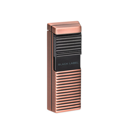 Black Label El Presidente Flat Flame Lighter // Copper Satin