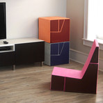 Cubit Chair // Tangerine + Java