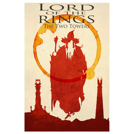 Lord of the Rings Movie Poster // The Two Towers (12" x 16")