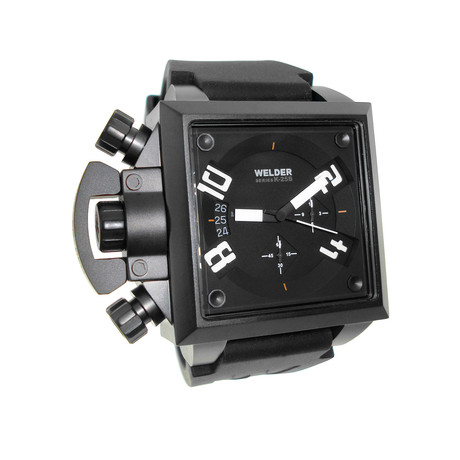 Chronograph Black Ion-Plated Stainless Steel Square Men's Watch