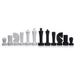 Chess Pieces // Double Weighted (Silver, Black)