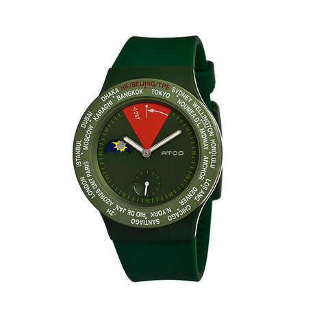 Atop Vwa Watch // Green/Red