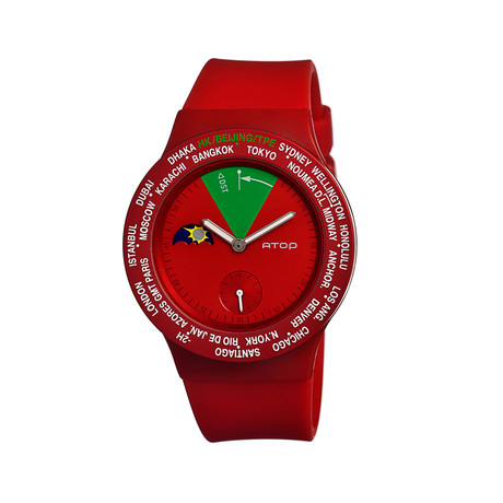 Atop Vwa Watch // Red/Green