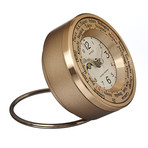 Atop World Time Alarm Clock // Gold/Silver