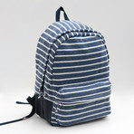 Striped Fleece Backpack / / Navy