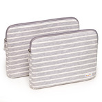 Striped Fleece Laptop Case / / Light Grey (Striped Fleece Laptop Case / / Light Grey // 13")