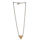 Inverted Brass Triangle Necklace