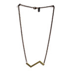 Zigzag Necklace // Brass