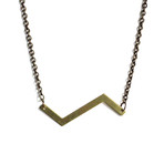 Zigzag Necklace // Brass