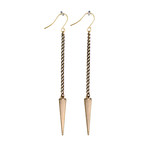 Brass Spike Earrings