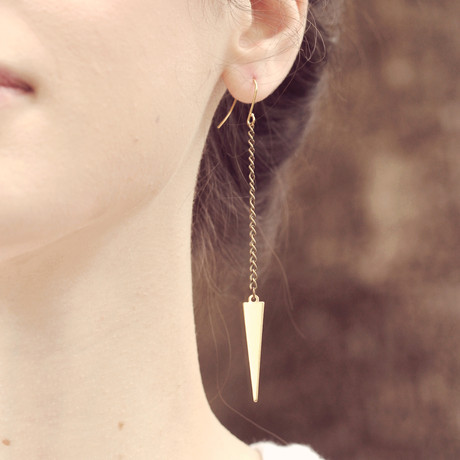 Brass Spike Earrings