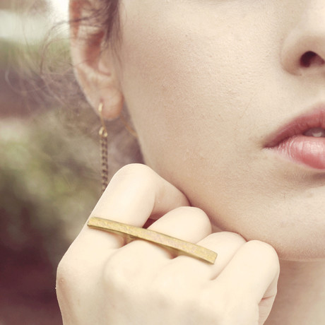 Brass Bar Ring