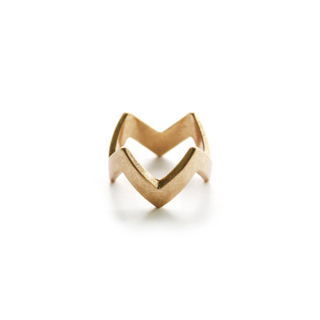 ZigZag Stacking Ring // Gold