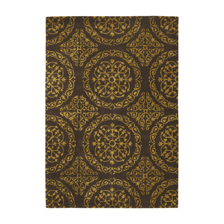 Satara Hand Tufted Rug // Gold, Charcoal (60"L x 90"W x .0.75"H)