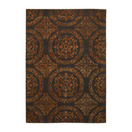 Satara Hand Tufted Rug // Orange, Charcoal (60"L x 90"W x .0.75"H)