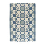 Fresca Hand Tufted Rug // Blue, Grey, White (60"L x 90"W x .0.75"H)