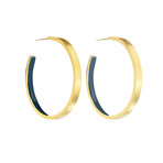 Inner Beauty Hoop Earrings // Teal