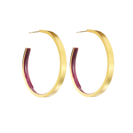 Inner Beauty Hoop Earrings // Purple