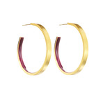 Inner Beauty Hoop Earrings // Purple