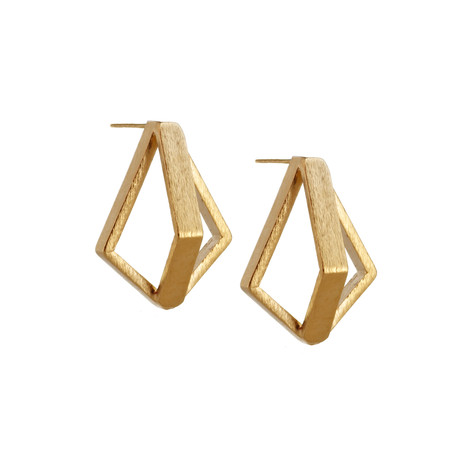 Mini Diamond Frame Earrings