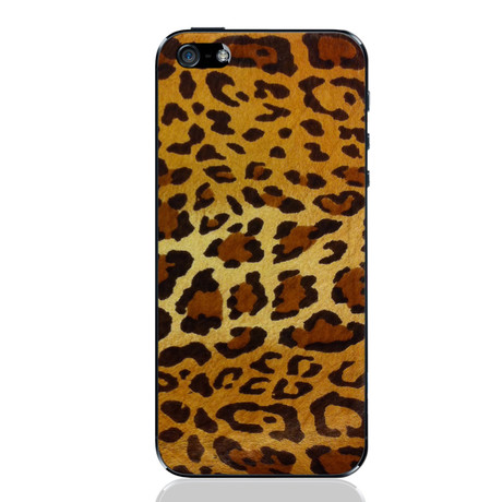 Leopard Print Pony Hair iPhone 5 Leather Back