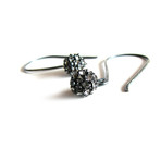 Gunmetal Pave Crystal Earrings