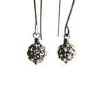 Gunmetal Pave Crystal Earrings