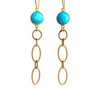 Turquoise Chain Earrings