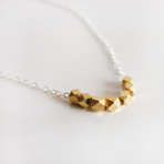 Lucky 7 Gold Nugget Necklace