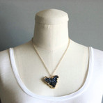 Cobalt Druzy Necklace // Large