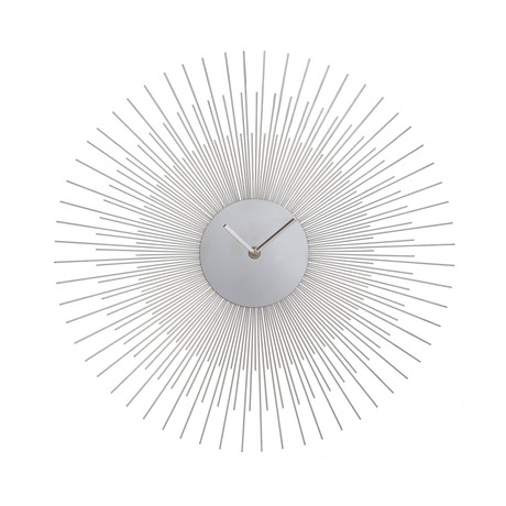 Sunburst Metal Wall Clock