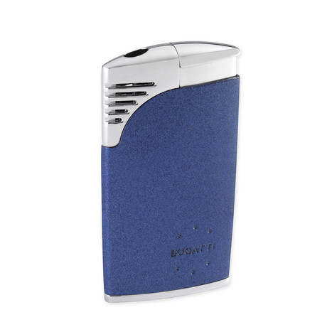 Traditional Flame Lighter // Metallic Blue & Chrome Polished