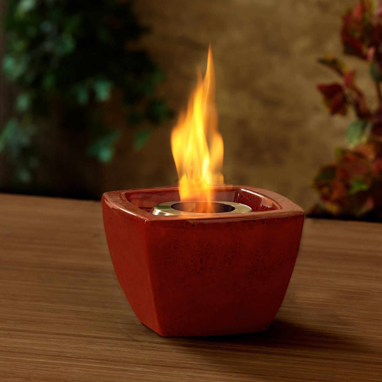 Fire Pot  Red Real Flame Touch of Modern