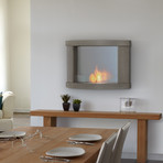 Meridian Wall Fireplace // Pebble Grey