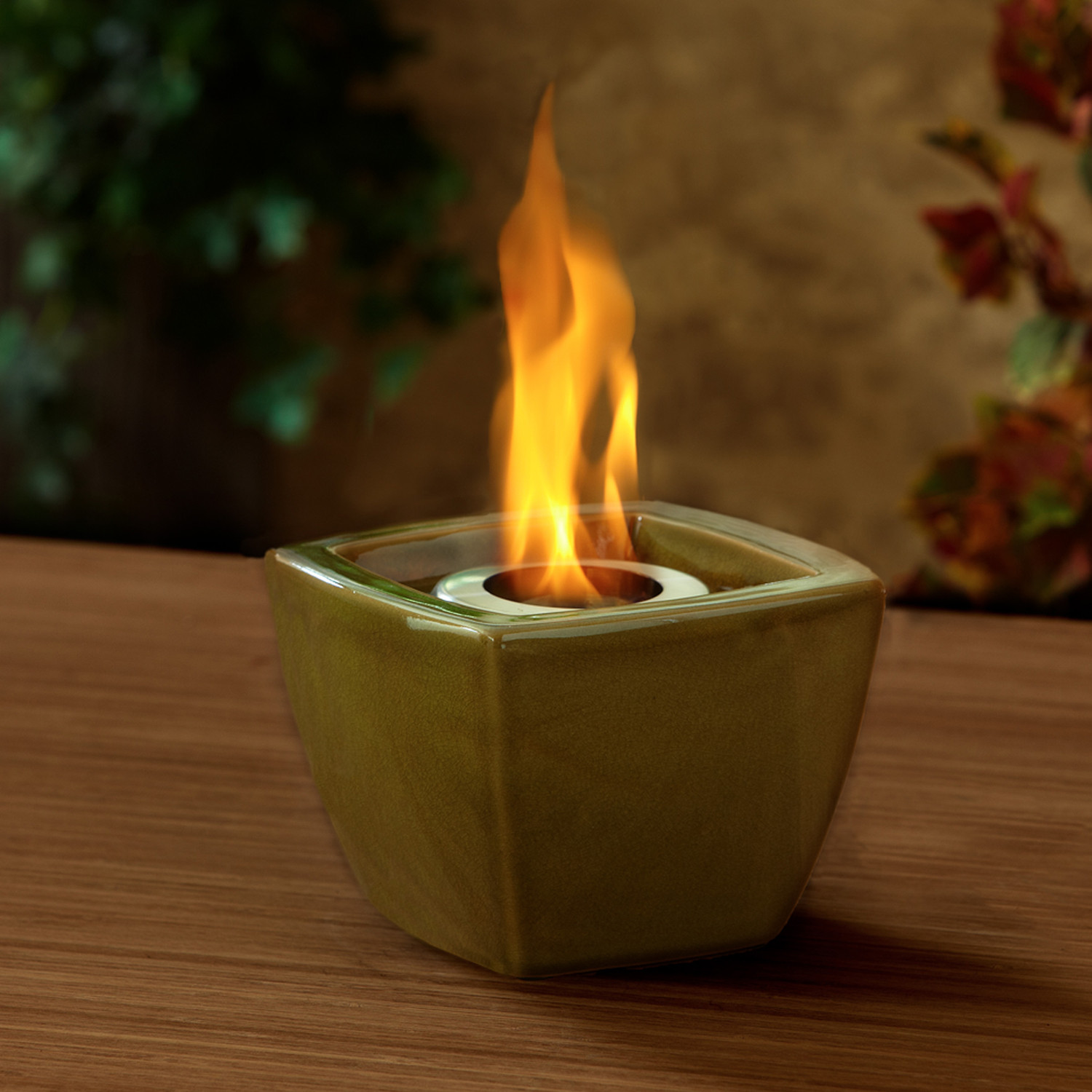  Fire Pot  Green Real Flame Touch of Modern