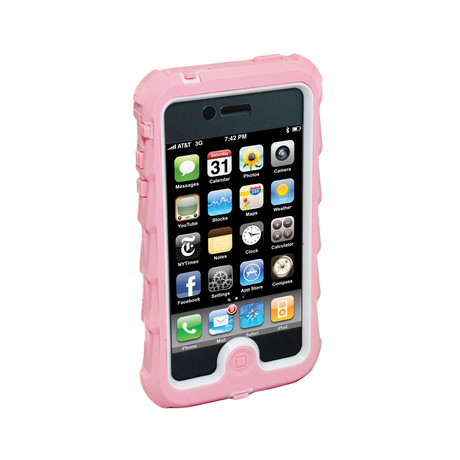 iPhone 4 Drop Series Case // Pink & White