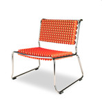 Lounge Chair Slim // Orange (Stainless Steel/Mirror Finish)