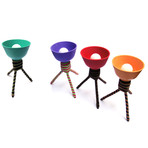 Standing Astrid Lamp (Green Lamp Shade, Green/Light Brown Stand)