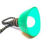 Floor Astrid Lamp (Green Lamp Shade, Green/Light Brown Cord)