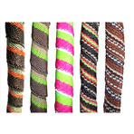 Floor Astrid Lamp (Green Lamp Shade, Green/Light Brown Cord)