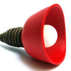 Floor Astrid Lamp (Green Lamp Shade, Green/Light Brown Cord)