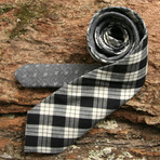 Tonal Check & Grey Heather Mini Print Necktie